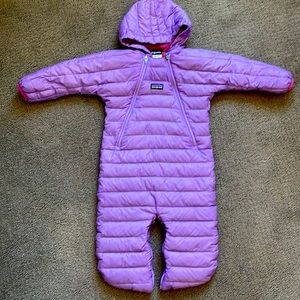 Patagonia Baby purple down sweater bunting